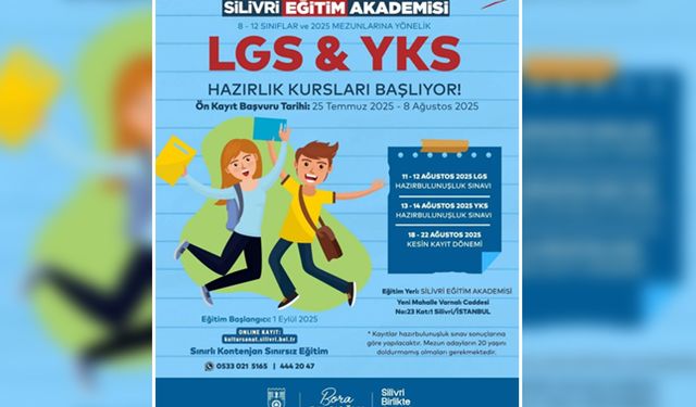 Silivri’de ücretsiz LGS ve YKS kursları