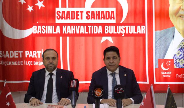 Saadet sahada; Basınla kahvaltıda buluştular