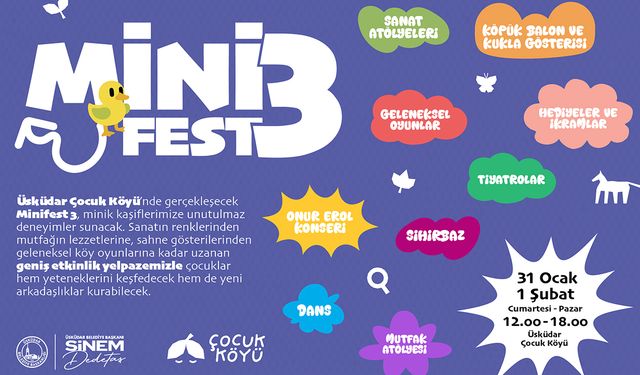 Üsküdarlı çocuklar Minifest'le eğlenceye doyacak