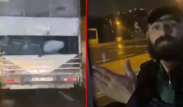 Başakşehir’de Trafikte Öfke Dehşeti: Kamyonet Sürücüsü İETT Otobüsünün Önünü Kesti!