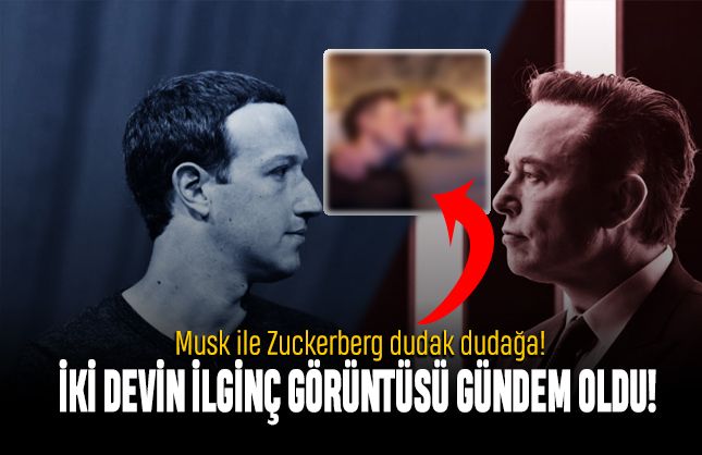 Elon Musk ile Mark Zuckerberg'in dudak dudağa fotoğrafı gündem oldu