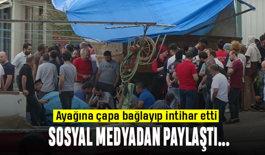 Trabzon'da bir genç not yazıp ayağına çapa bağlayarak intihar etti