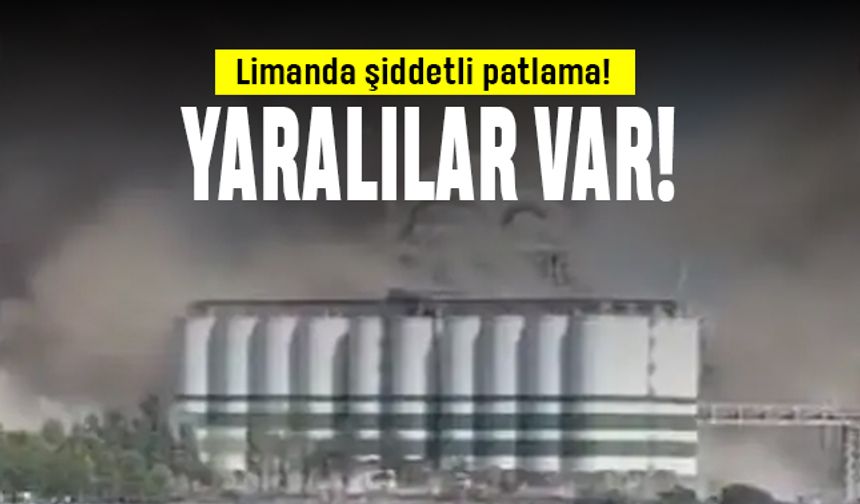 Kocaeli Derince Limanı'nda şiddetli patlama anı