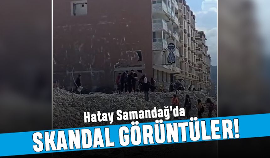 Hatay'da skandal görüntü; Öğrenciler enkazların arasından okula gidiyor