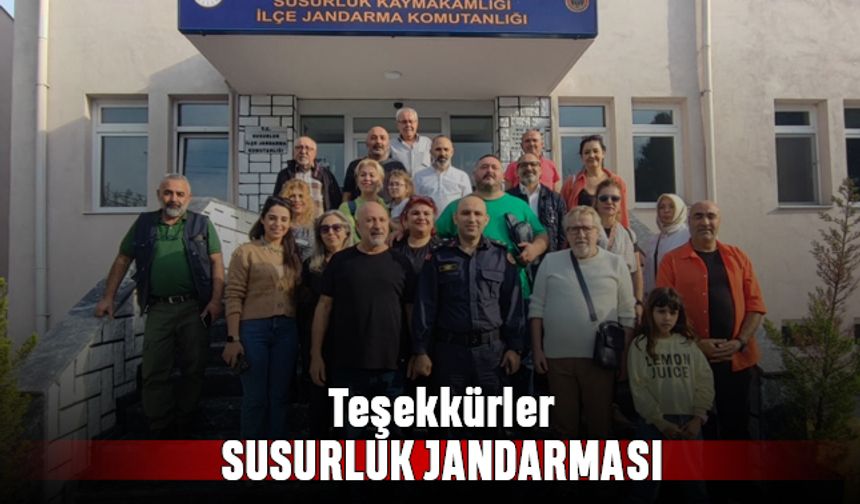 Teşekkürler Susurluk Jandarması