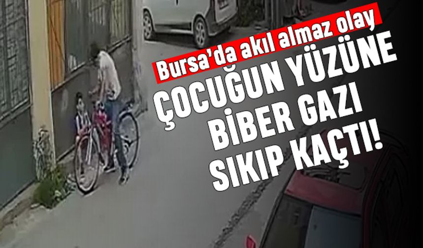 Bursa'da akıl almaz olay; Çocuklara biber gazı sıkıp kaçtı