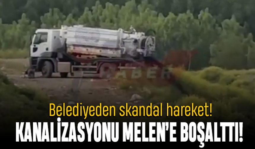 Belediyeden skandal; Melen Çayı'na kanalizasyon boşalttı