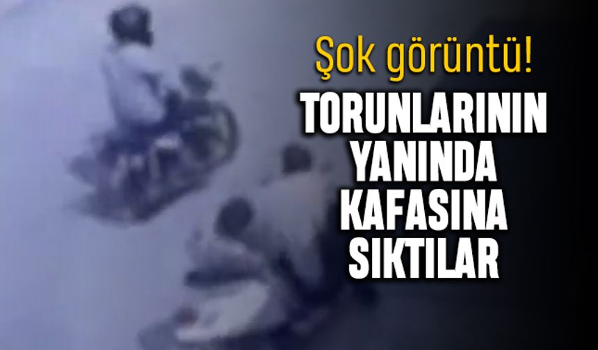 Mersin'de şok görüntü; Torunlarının yanında kafasına sıktılar