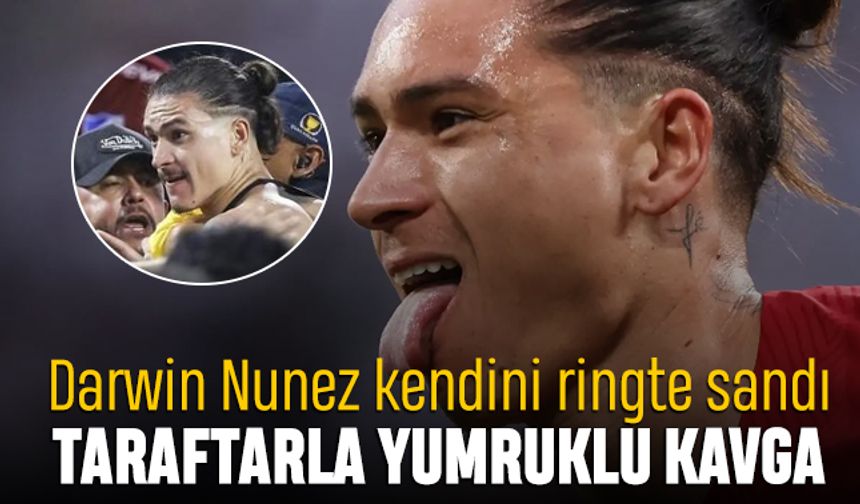 Yıldız futbolcu Nunez kendini ringte sandı; Taraftarla yumruklu kavga