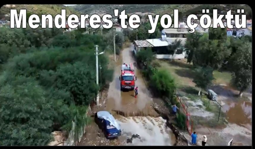 İzmir'de yol göçtü