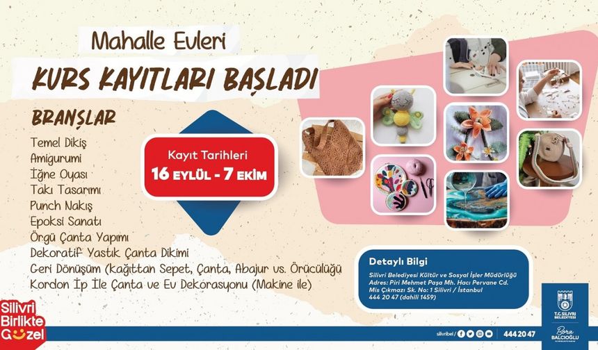 Mahalle Evleri Kurs Kayıtları başladı