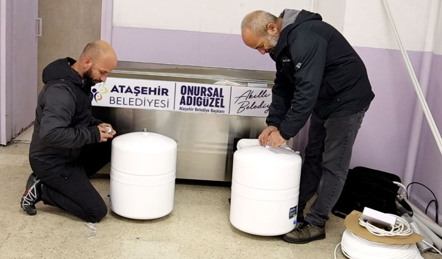 Ataşehir Belediyesi'nden okullara su arıtma cihazı