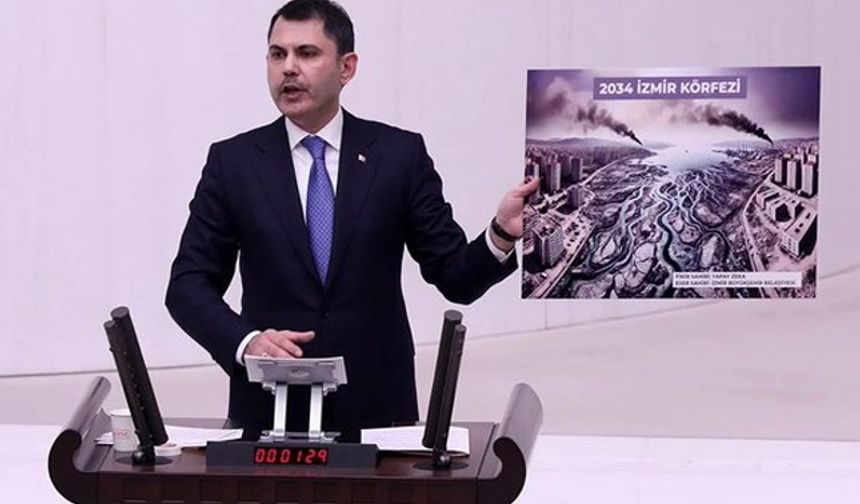 Murat Kurum İzmir Körfezi'ni yapay zekaya çizdirdi, tartışma çıktı