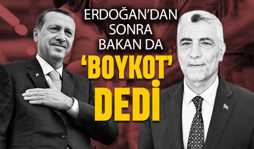 Erdoğan'dan sonra Bakan Bolat da 'boykot' dedi