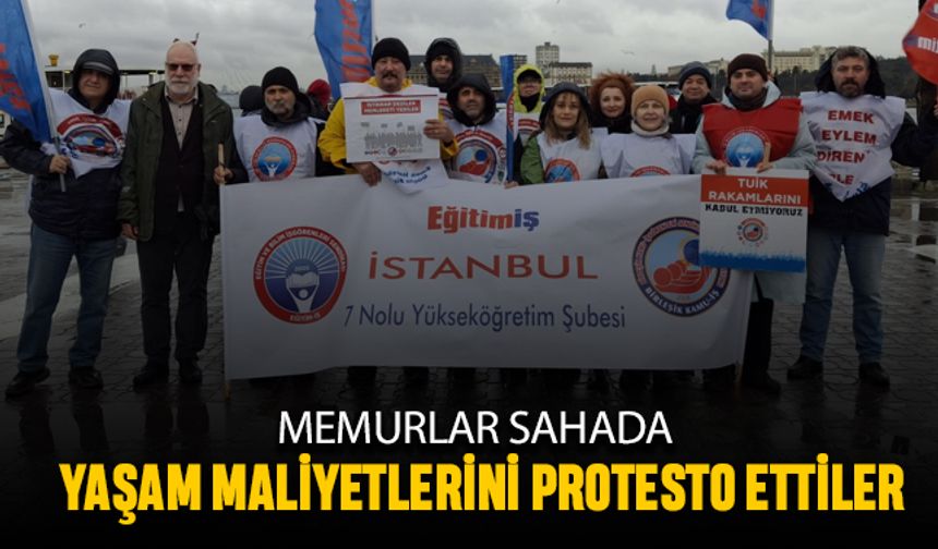 Memurlar artan yaşam maliyetlerini protesto etti