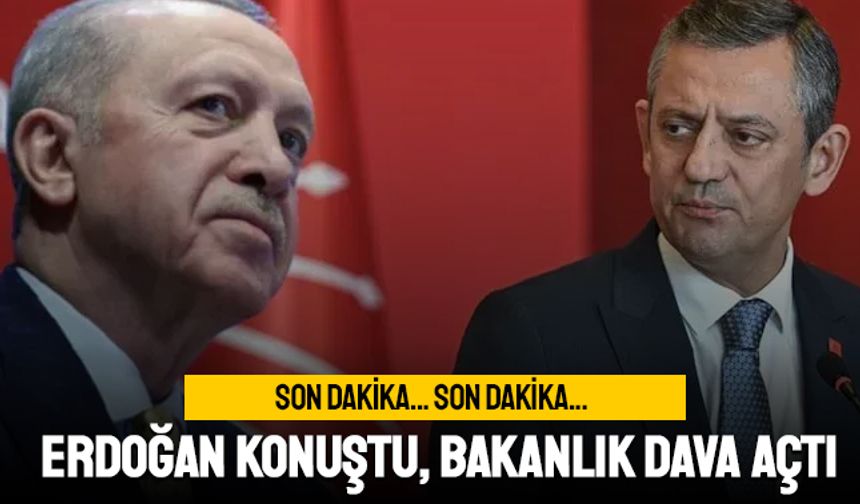 Erdoğan işaret etti; Milli Savunma Bakanlığı'ndan Özgür Özel'e dava