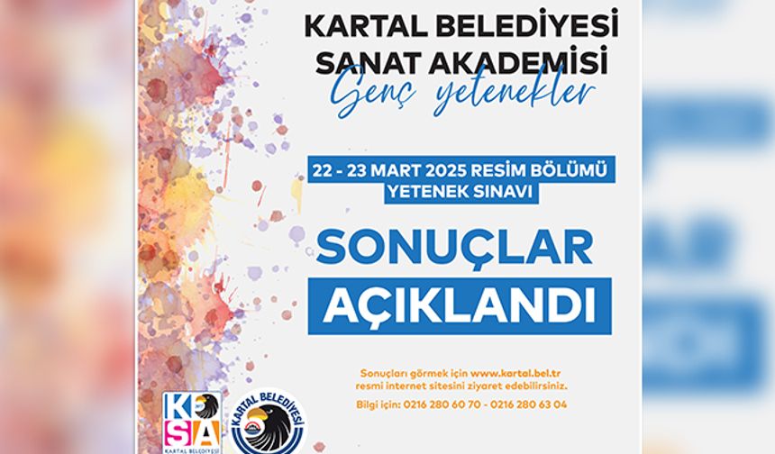 Kartal Sanat Akademisi’nde eğitim alacak gençler açıklandı