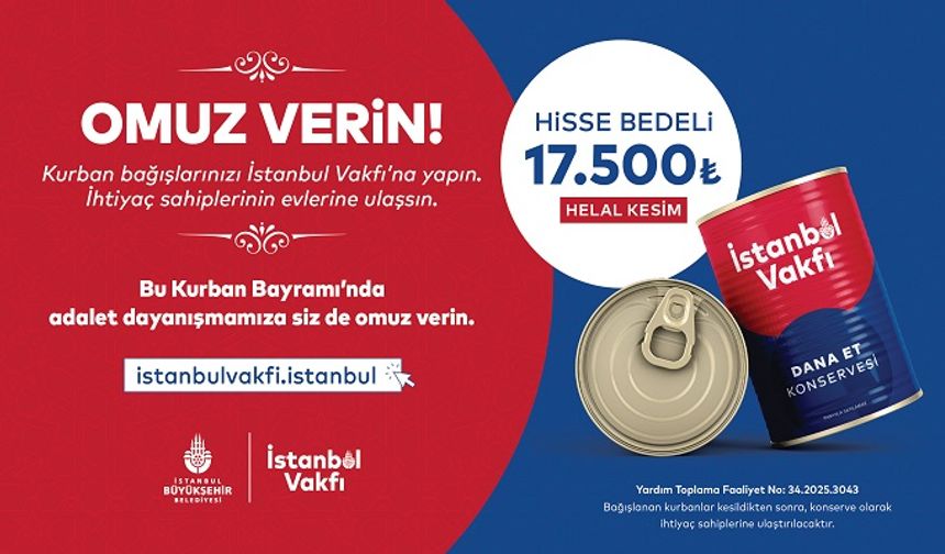 İstanbul Vakfı kurban bağışlarını almaya başladı