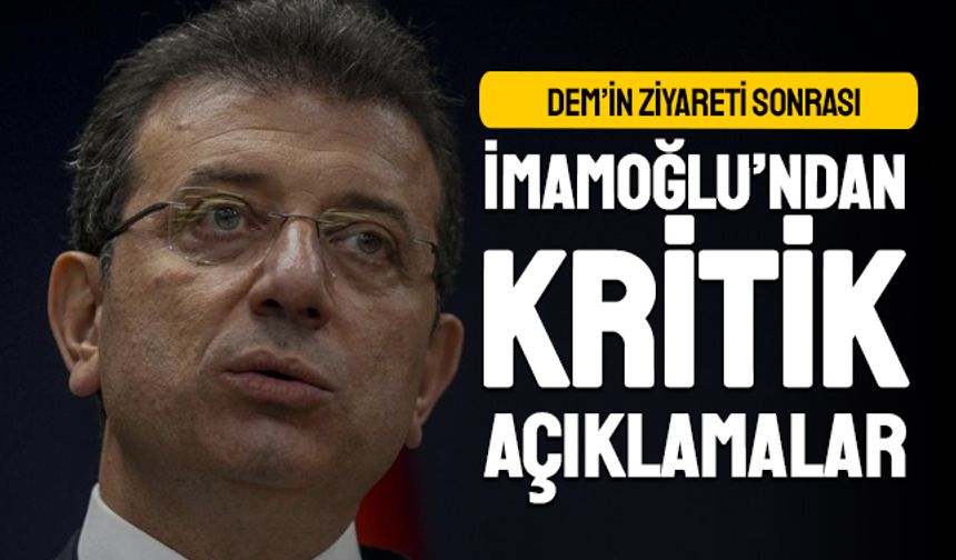 İmamoğlu: Barışın yolu Türkiye Cumhuriyeti yoludur