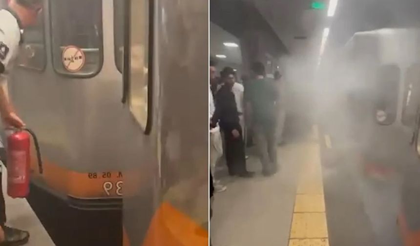 Bağcılar’daki metroda yangın paniği