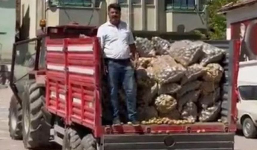 Patateslerini meydana döküp protesto yapan çiftçiye rekor ceza