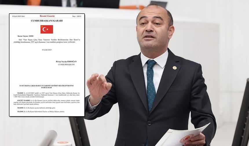 Karabat'tan yurtdışı çıkış harcı zammı yorumu: Her operasyonun bedeli zam