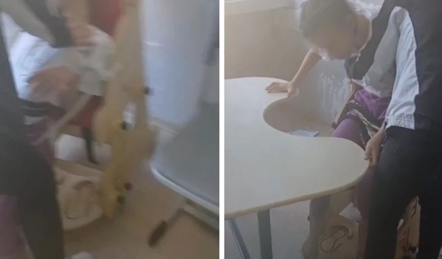 Bursa'da skandal görüntüler; Otizmli çocuklar sıralara bağlandı