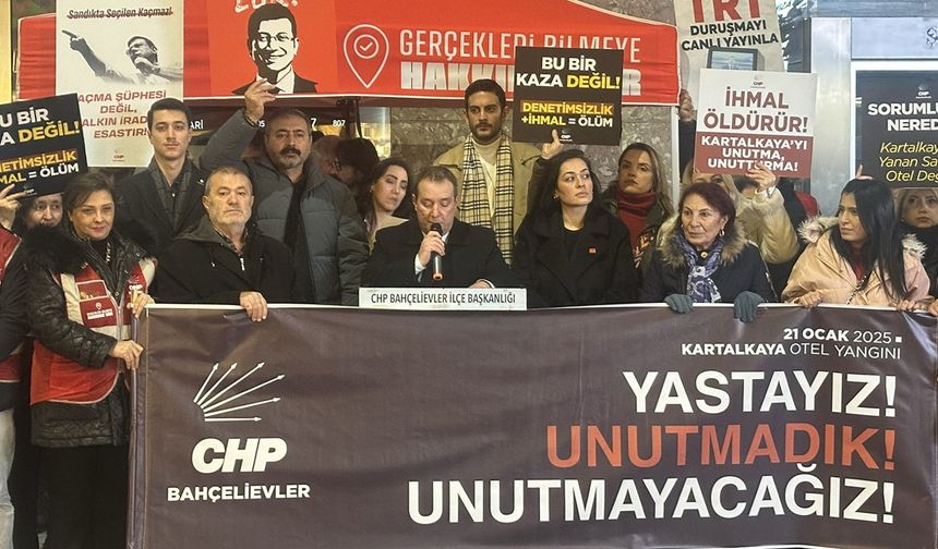 Kartalkaya Yangını Yıl Dönümünde CHP Bahçelievler'den Sert Tepki