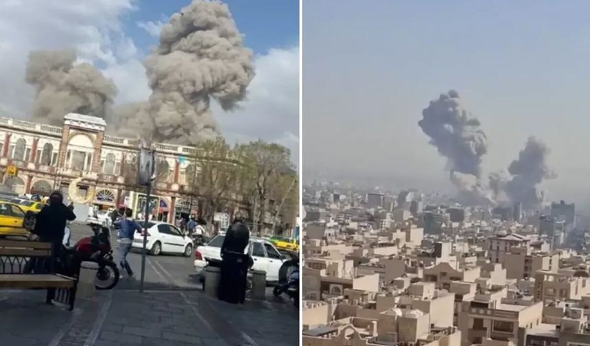 İsrail, İran'a saldırı başlattığını duyurdu; Bir kadın vurulma anını kaydetti