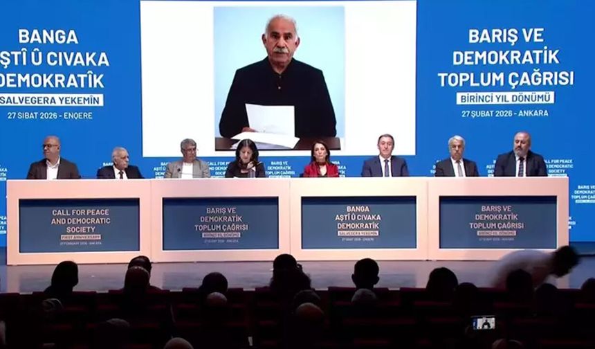 Son Dakika: Çağrının yıldönümünde DEM Parti Öcalan'ın mesajını okudu