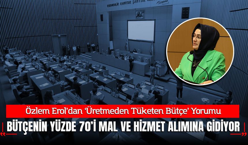 Özlem Erol: "Küçükçekmece'nin 14,8 Milyar Liralık Bütçesi Tüketime Harcanıyor"