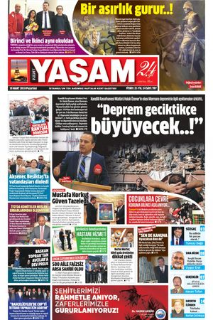 Kent Yaşam Gazetesi - 19.03.2018 Manşeti