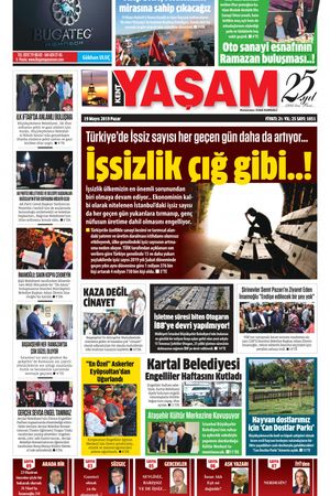 Kent Yaşam Gazetesi - 20.05.2019 Manşeti