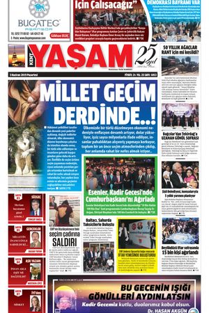 Kent Yaşam Gazetesi - 04.06.2019 Manşeti
