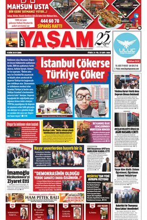 Kent Yaşam Gazetesi - 04.10.2019 Manşeti