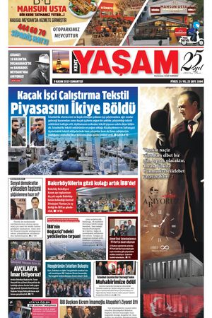 Kent Yaşam Gazetesi - 09.11.2019 Manşeti
