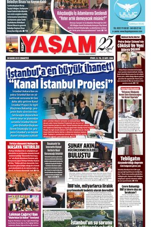 Kent Yaşam Gazetesi -30.11.2019 Manşeti