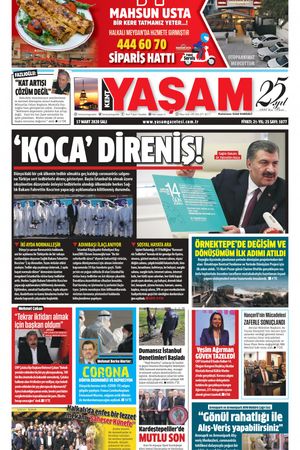 Kent Yaşam Gazetesi - 17.03.2020 Manşeti