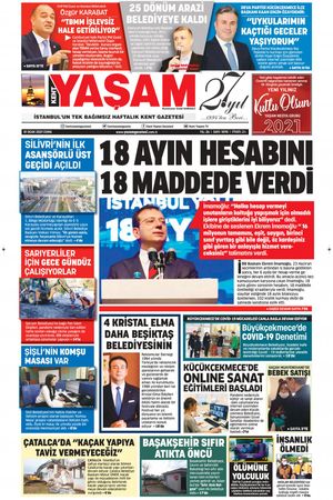 Kent Yaşam Gazetesi - 04.01.2021 Manşeti