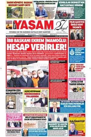 Kent Yaşam Gazetesi - 09.04.2021 Manşeti