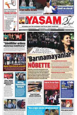 Kent Yaşam Gazetesi - 27.09.2021 Manşeti