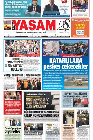 Yaşam Gazetesi - 19.05.2022 Manşeti