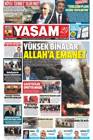 Kent Yaşam Gazetesi - 15.01.2018 Manşeti