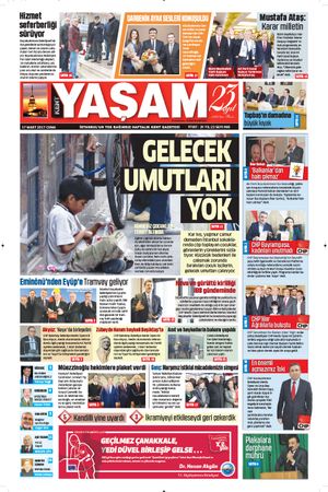 Kent Yaşam Gazetesi - 17.03.2017 Manşeti