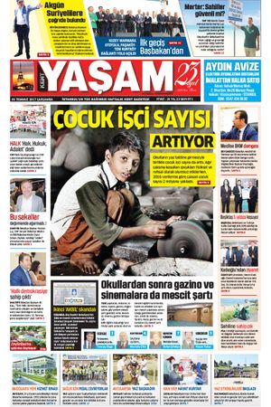 Kent Yaşam Gazetesi - 06.07.2017 Manşeti