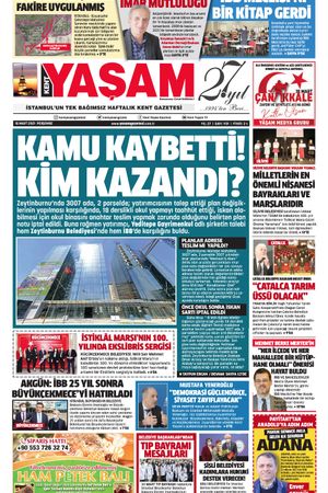 Kent Yaşam Gazetesi - 18.03.2021 Manşeti
