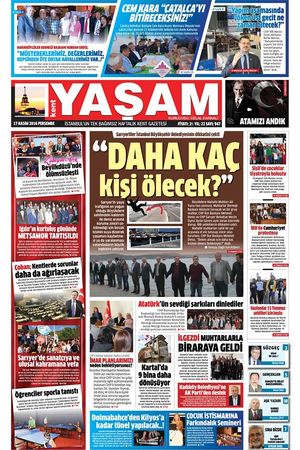 Kent Yaşam Gazetesi - 16.11.2016 Manşeti