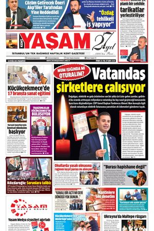 Kent Yaşam Gazetesi - 13.09.2021 Manşeti