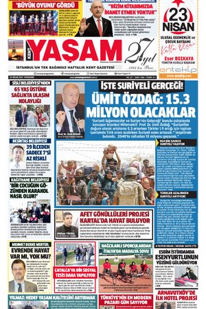 Kent Yaşam Gazetesi - 22.04.2021 Manşeti