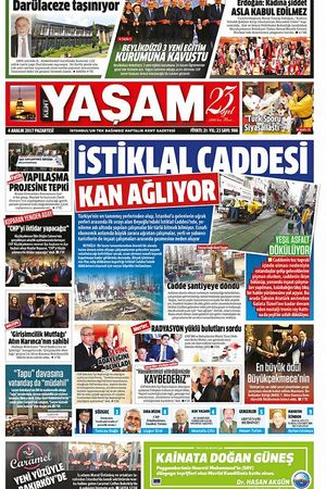 Kent Yaşam Gazetesi - 04.12.2017 Manşeti